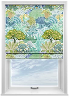Kolkata Velvet, Spring Mist - Motorised Roman Blind